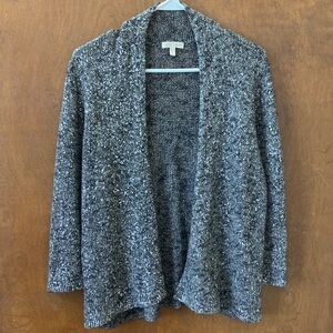 Eileen Fisher Cardigan Sweater Linen Blend EUC SZ M Italian Yarn